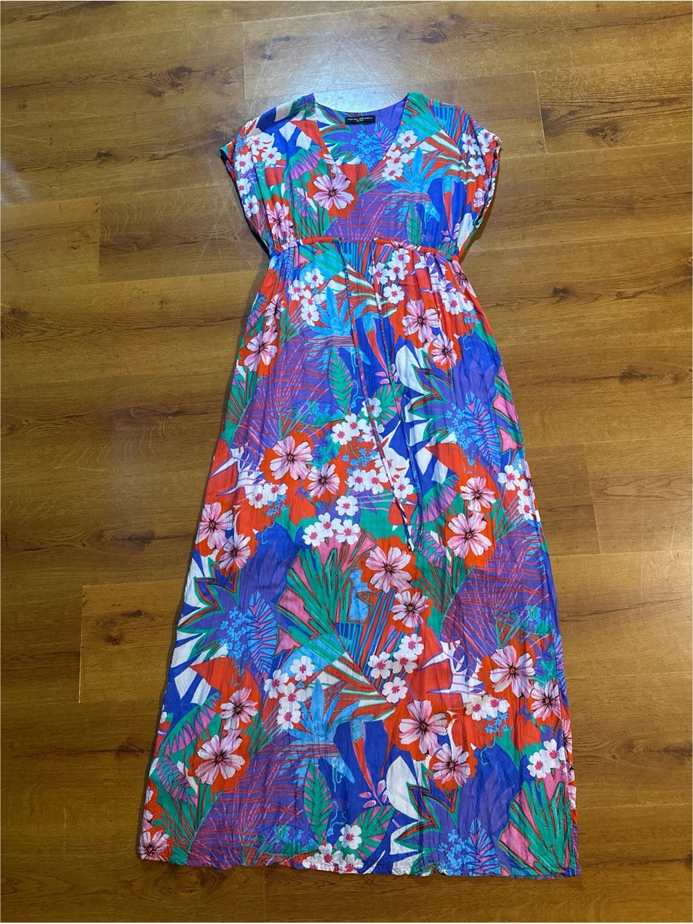 Pietro Brunelli Milano Viscose Floral V-Neck Maternity Maxi Dress Size Medium - Picture 6 of 11